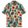 Retro Tiki Vintage Tribal Island Hibiscus Hawaiian Shirt S-5XL