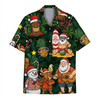 Santa Tiki Christmas In July Tropical Holiday Hawaiian Shirt S-5XL
