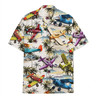 Vintage Airplane Retro Propeller Island Palm Tree Hawaiian Shirt S-5XL