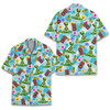Funny Alien Pineapple Tiki Summer Beach Hawaiian Shirt S-5XL