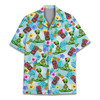 Funny Alien Pineapple Tiki Summer Beach Hawaiian Shirt S-5XL