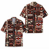 Tiki Face Tribal Pattern Tropical Beach Hawaiian Shirt S-5XL