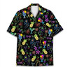 Neon Cocktail Tropical Fruit Flip Flop Hawaiian Shirt S-5XL