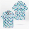 Funny Cute Blue Dinosaur Tropical Summer Hawaiian Shirt S-5XL
