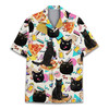 Funny Retro Cat Pizza Taco Food Hawaiian Shirt S-5XL