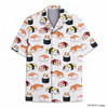 Funny Kawaii Cat Japanese Sushi Summer Hawaiian Shirt S-5XL