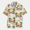 Funny Christmas In July Summer Beach Santa Hawaiian Shirt S-5XL