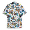Shark Skeleton Surfing Funny Beach Summer Hawaiian Shirt S-5XL