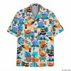 Aloha Tiki Cat Dancing Tropical Beach Hawaiian Shirt S-5XL