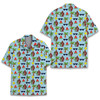 Bigfoot Alien Retro Pixel UFO Summer Hawaiian Shirt S-5XL