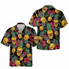Tropical Pineapple Skull Summer Vacation Hawaiian Shirt S-5XL