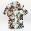 Funny Raccoon Surfing Summer Hawaiian Shirt S-5XL