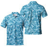 Shark Pattern Print Summer Beach Men's Polo Shirt S-5XL