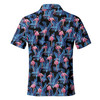 Pink Flamingo Tropical Print Men's Polo Shirt S-5XL
