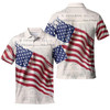 Retro American Flag Vintage Men's Polo Shirt S-5XL