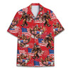 Bigfoot Firework Patriotic USA Flag Men's Polo Shirt S-5XL