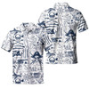 Vintage Pirate Skull Retro 80s Golf Men's Polo Shirt S-5XL