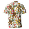 Funny Bigfoot Beer And Pretzel Cookie Men's Polo Shirt S-5XL