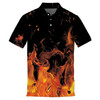 Flame Pattern Golf Fire Print Men's Polo Shirt S-5XL