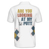 Funny Skull Skeleton Play Golf Men's Polo Shirt S-5XL