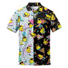 Funny Duck Print Black And White Men's Polo Shirt S-5XL