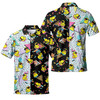 Funny Duck Print Black And White Men's Polo Shirt S-5XL