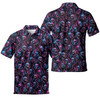 Neon Skull Electric Pattern Gothic Men's Polo Shirt S-5XL