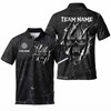 Personalized Skull Dart Custom Team Gothic League Men's Polo Shirt S-5XL