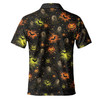 Halloween Spooky Pumpkin Bat Tombstone Men's Polo Shirt S-5XL