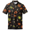 Halloween Spooky Pumpkin Bat Tombstone Men's Polo Shirt S-5XL