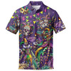 Festival Skull Mardi Gras Men's Polo Shirt S-5XL