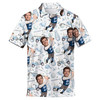 Custom Face Photo Golf Player Personalized Men's Polo Shirt S-5XL