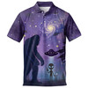 Bigfoot Alien Galaxy UFO Sasquatch Men's Polo Shirt S-5XL
