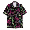 Neon Bigfoot Surfing Sasquatch Tiki Pineapple Hawaiian Shirt S-5XL