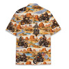 Skull Biker Desert Motorcycle Patriotic Rider Hawaiian Shirt S-5XL