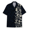 Shark Tiki Floral Boho Aloha Hawaiian Shirt S-5XL
