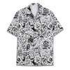 Vintage Halloween Ghost Pumpkin Skull Hawaiian Shirt S-5XL
