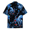Funny Octopus Tropical Summer Casual Button Down Hawaiian Shirt S-5XL