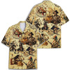 Retro Pirate Skull Vintage Yellow Aloha Hawaiian Shirt S-5XL