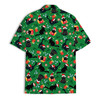 Funny Black Cat Christmas Holiday Button Down Hawaiian Shirt S-5XL