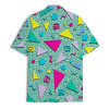 Men's Halloween Skull Witch Spooky Button Down Hawaiian Shirt S-5XL