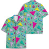 Men's Halloween Skull Witch Spooky Button Down Hawaiian Shirt S-5XL