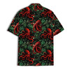 Red Octopus Vintage Tropical Aloha Button Down Hawaiian Shirt S-5XL