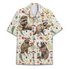 Raccoon Mushroom Funny Woodland Button Down Hawaiian Shirt S-5XL