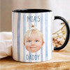 Personalized Baby Face Photo Accent Mug Dad Gift
