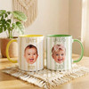 Personalized Baby Face Photo Accent Mug Dad Gift