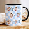Custom Baby Face Photo On Accent Mug Fathers Day Gift