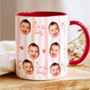 Custom Photo Baby Face Accent Mug Dad Fathers Day Gift Cup