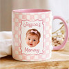 Custom Baby Face Photo Accent Mug Dad New Mom Keepsake Cup
