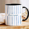 Custom Striped Accent Mug Personalized Dad Fathers Day Coffee Cup